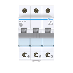 MCS340 Автоматичний вимикач QC 3P 6kA C-40A 3M