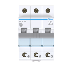 MCS340 Автоматичний вимикач QC 3P 6kA C-40A 3M