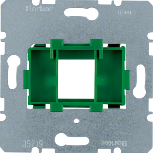 454004 Опорна пластина для модульних роз'ємів з зеленою вставкою, 1-кратна