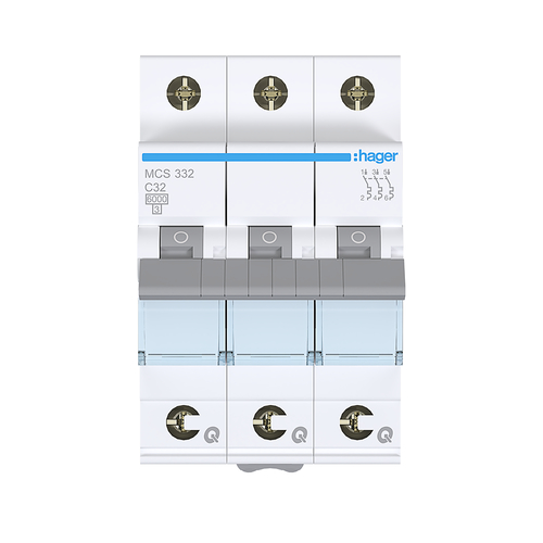 MCS332 Автоматичний вимикач QC 3P 6kA C-32A 3M