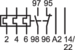 Електрична схема Теплові реле до контакторів типорозміру 1 (EV007...EV015)