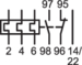 Електрична схема Теплові реле до контакторів типорозміру 2 (EV018...EV038)